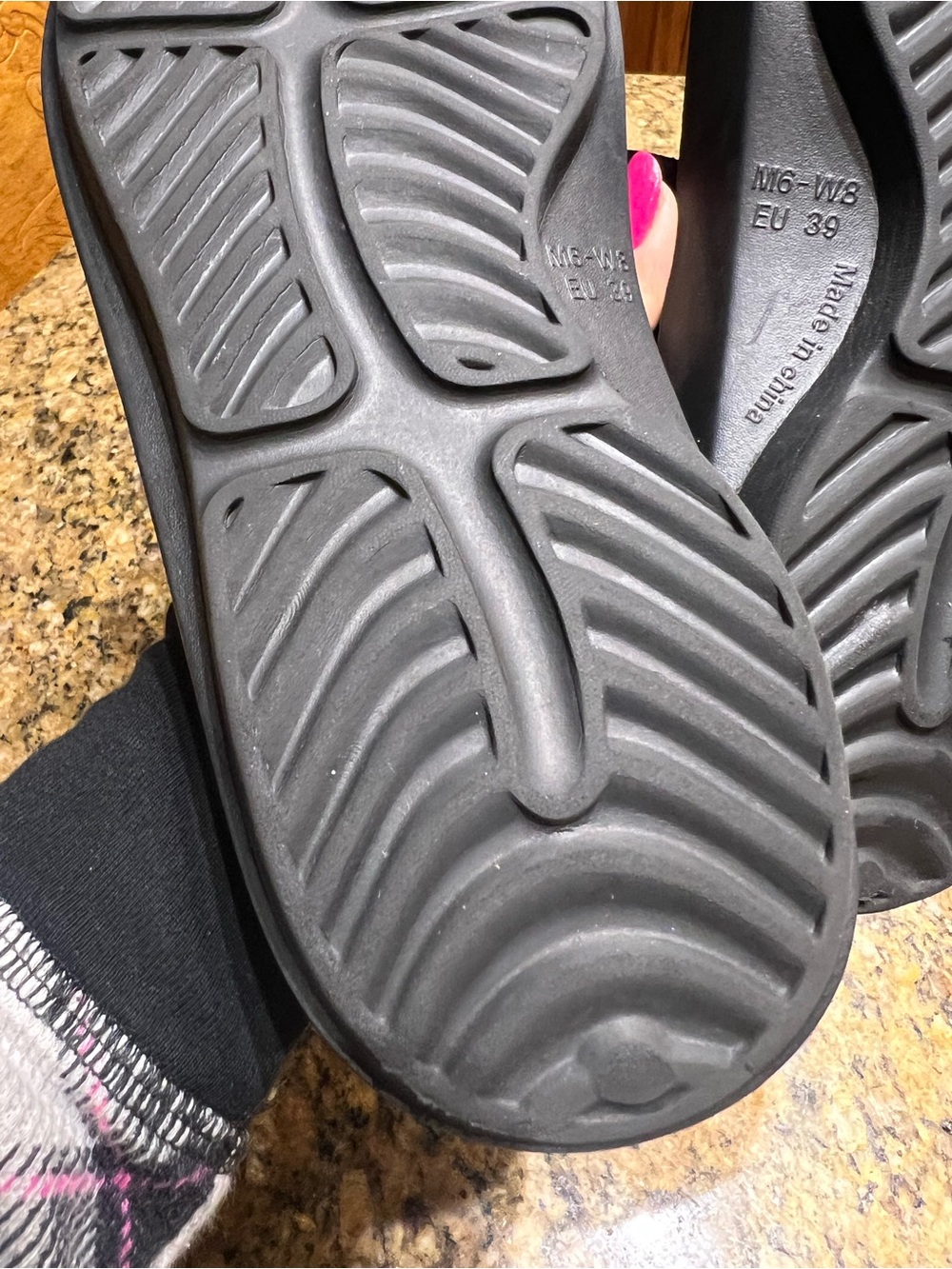 Reel Legenda Black Slide Sandals with Purple Logo Accents - Picture 4 of 15